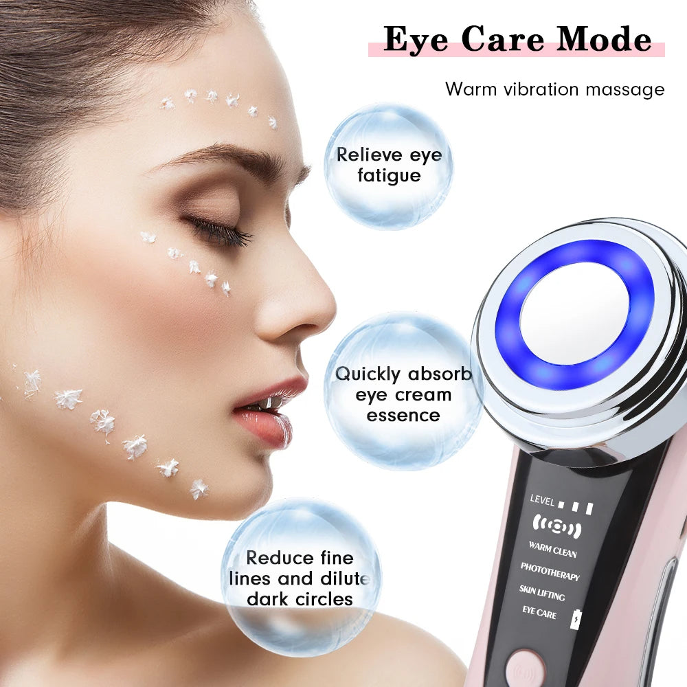 Masajeador Facial 5 en 1: EMS, Luz LED, Rejuvenecimiento, Lifting y Cuidado Completo de la Piel