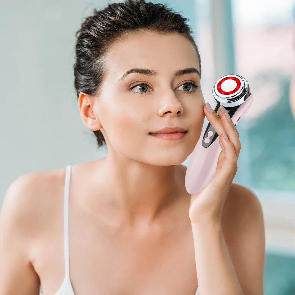 Masajeador Facial 5 en 1: EMS, Luz LED, Rejuvenecimiento, Lifting y Cuidado Completo de la Piel