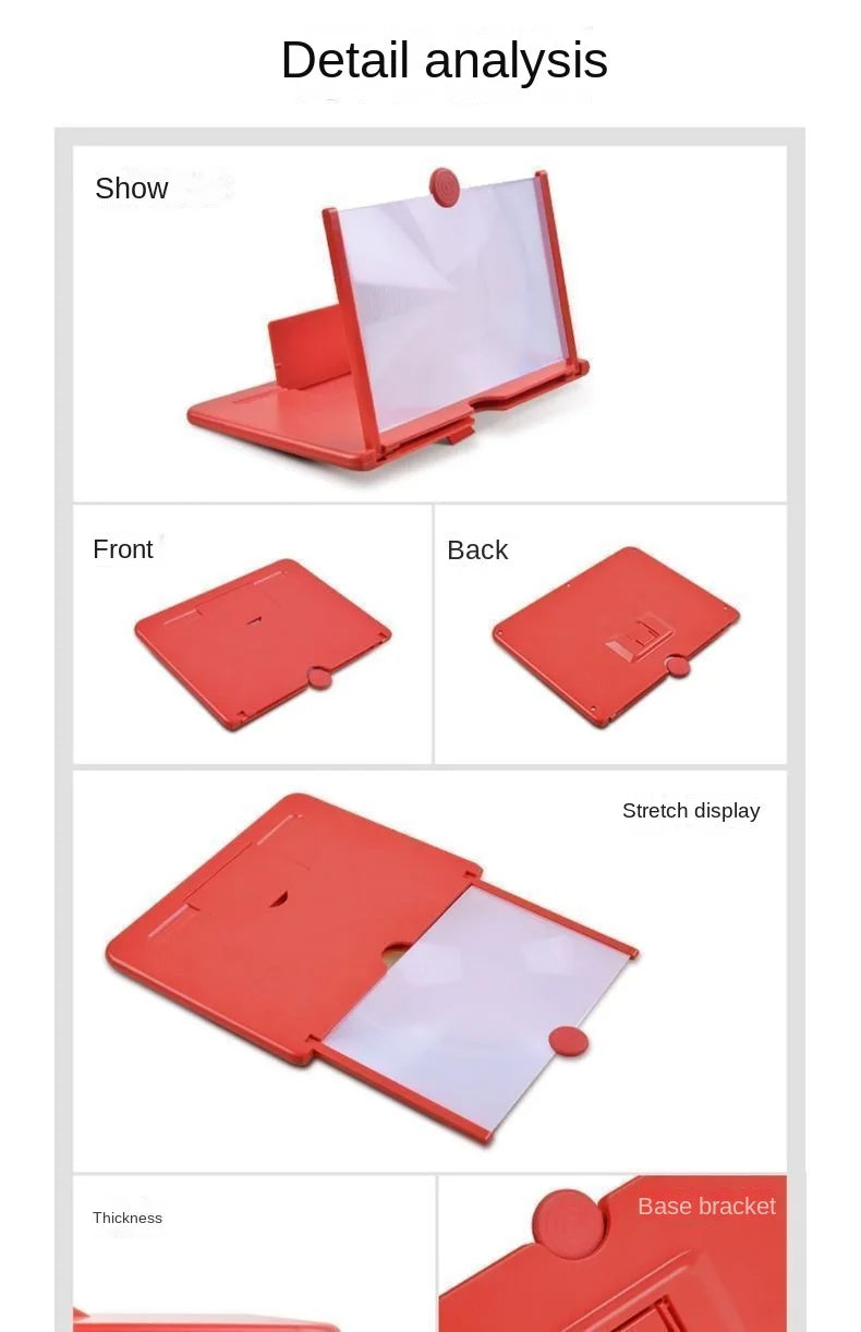 ScreenMax - Amplificador 3D HD Plegable de 12 Pulgadas para Todos los Smartphones