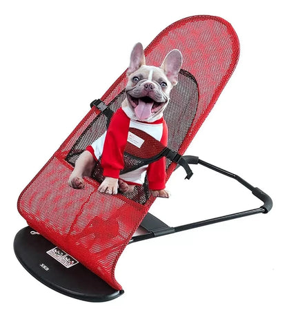 Silla Mecedora PetEase - Confort ajustable, plegable y transpirable para mascotas.