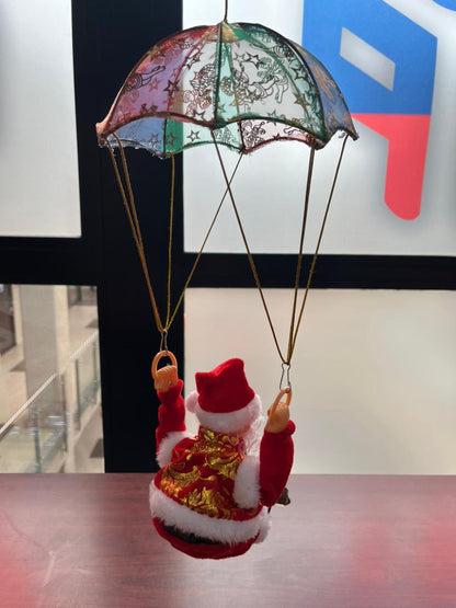 Papá Noel Trepador con Escalera Eléctrica y Música Navideña