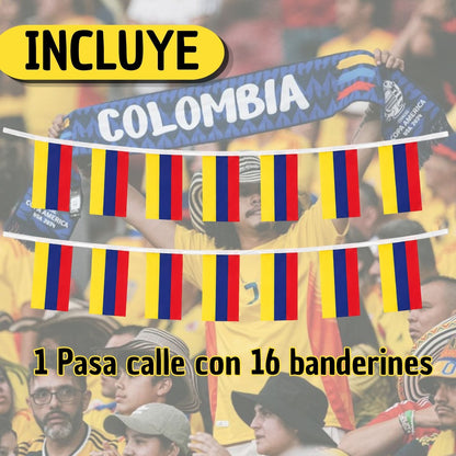 Banderines De Colombia Para Carro X2 Con Soporte Universal Tricolor 45x45 Cm
