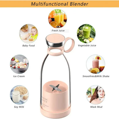 Licuadora Go Portátil - Única, Segura y Elegante. 420ML, Recargable, Ideal para Viajes y Ejercicio