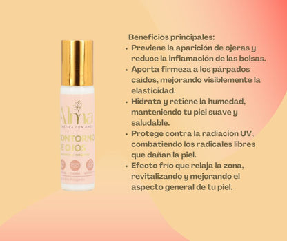 Emulsión  para el contorno de ojos con Colageno y Elastina - Revitaliza y reafirma el contorno de ojos, combatiendo bolsas y ojeras.