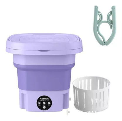 MINI LAVADORA PORTÁTIL, plegable, con ciclo de centrifugado y esterilización con luz azul, temporizador de tres velocidades, ahorro de energía.