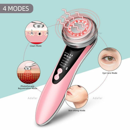 Masajeador Facial 5 en 1: EMS, Luz LED, Rejuvenecimiento, Lifting y Cuidado Completo de la Piel