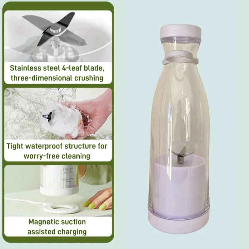 Licuadora Go Portátil - Única, Segura y Elegante. 420ML, Recargable, Ideal para Viajes y Ejercicio