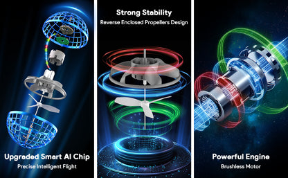 GlowSphere - Pelota Voladora con luces LED, divertida y segura para todos.