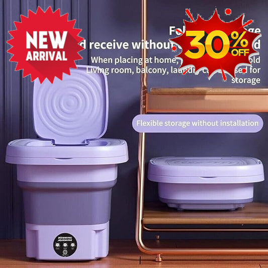 MINI LAVADORA PORTÁTIL, plegable, con ciclo de centrifugado y esterilización con luz azul, temporizador de tres velocidades, ahorro de energía.