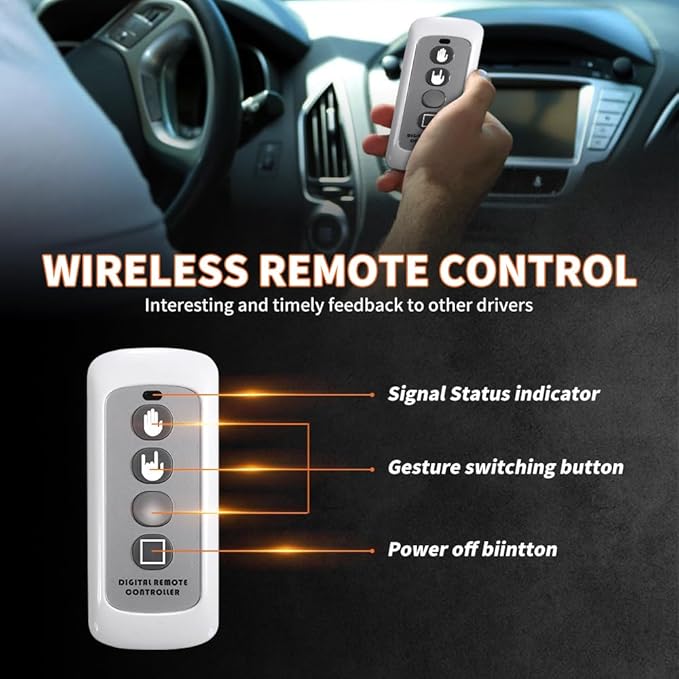 AutoMensaj – Luz LED Divertida con Control Remoto para el Carro  – Mensajes Divertidos al Volante