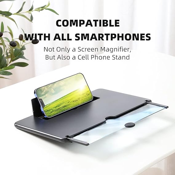 ScreenMax - Amplificador 3D HD Plegable de 12 Pulgadas para Todos los Smartphones