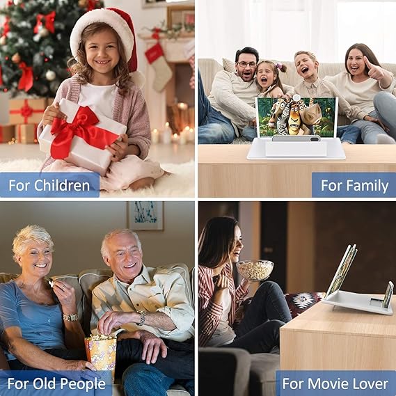 ScreenMax - Amplificador 3D HD Plegable de 12 Pulgadas para Todos los Smartphones