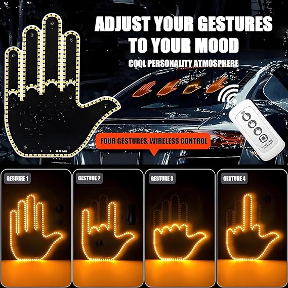 AutoMensaj – Luz LED Divertida con Control Remoto para el Carro  – Mensajes Divertidos al Volante