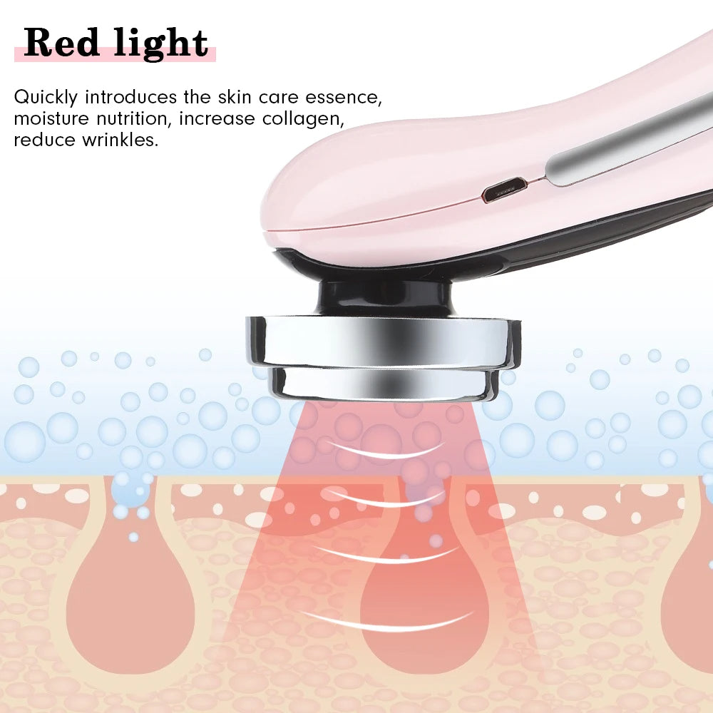 Masajeador Facial 5 en 1: EMS, Luz LED, Rejuvenecimiento, Lifting y Cuidado Completo de la Piel