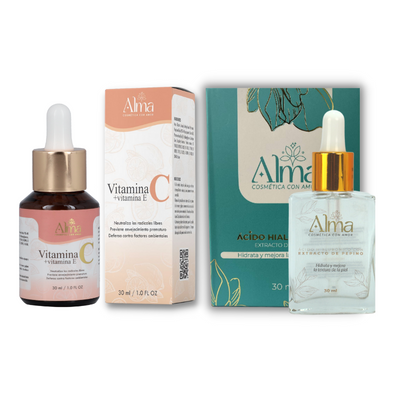 Combo Radiante,  Ácido Hialurónico y Vitamina C para una Piel Joven y Radiente