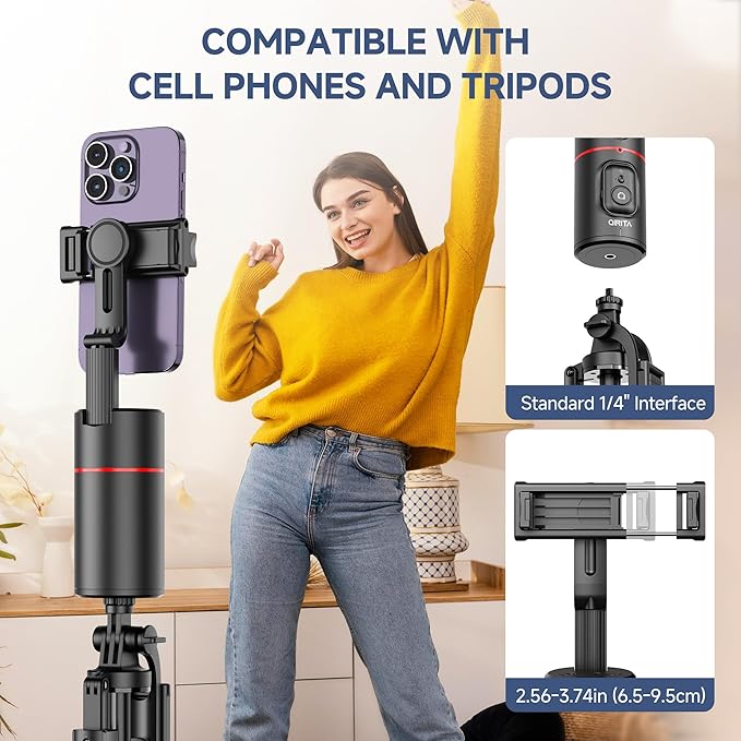 FocusFlow 360 - Tripode inteligente con seguimiento de 360° para contenido dinámico y atractivo.