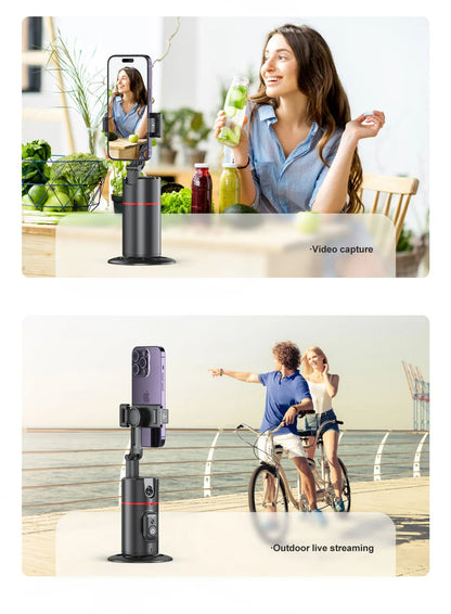 FocusFlow 360 - Tripode inteligente con seguimiento de 360° para contenido dinámico y atractivo.