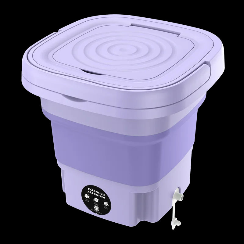 MINI LAVADORA PORTÁTIL, plegable, con ciclo de centrifugado y esterilización con luz azul, temporizador de tres velocidades, ahorro de energía.