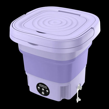 MINI LAVADORA PORTÁTIL, plegable, con ciclo de centrifugado y esterilización con luz azul, temporizador de tres velocidades, ahorro de energía.