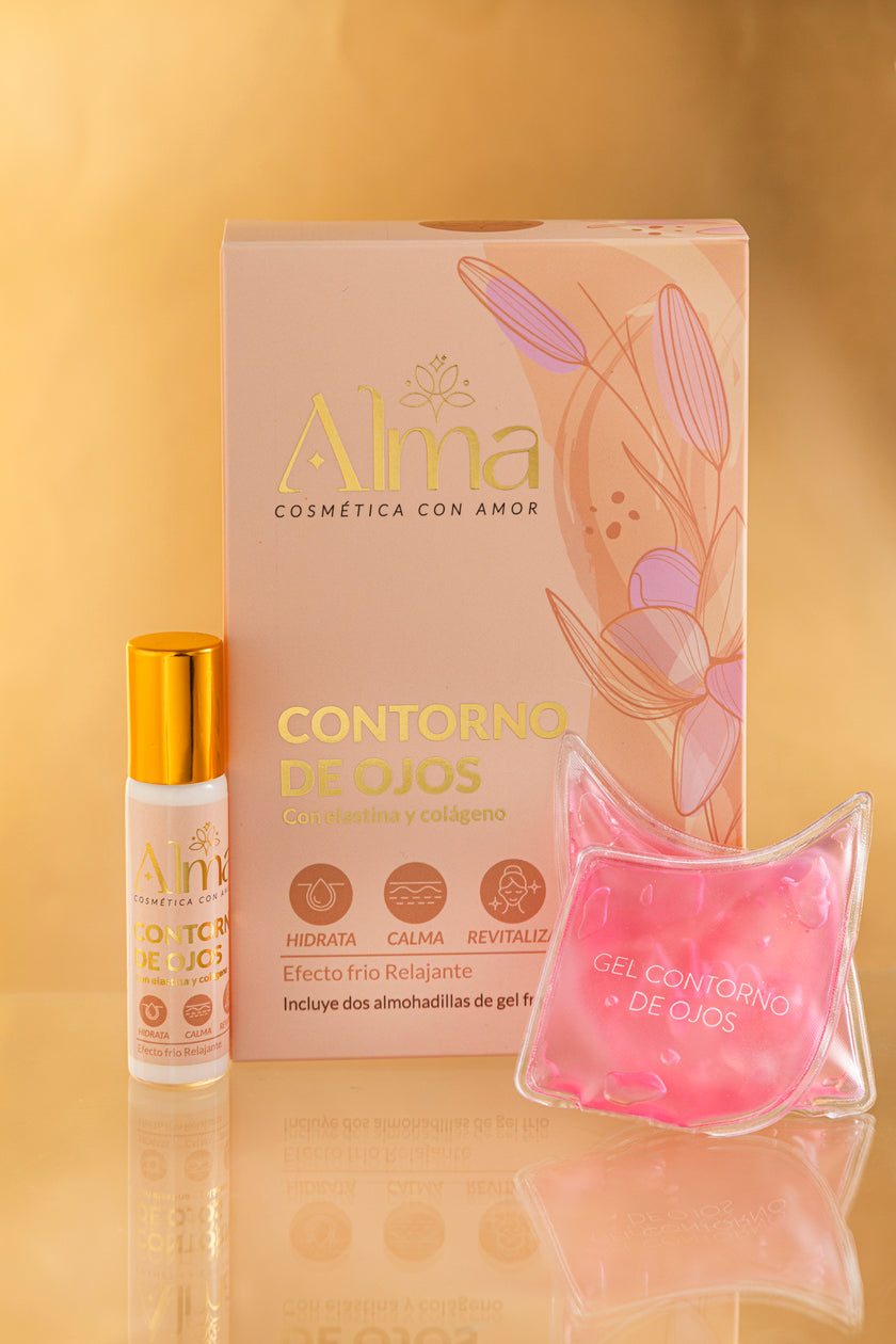 Emulsión  para el contorno de ojos con Colageno y Elastina - Revitaliza y reafirma el contorno de ojos, combatiendo bolsas y ojeras.
