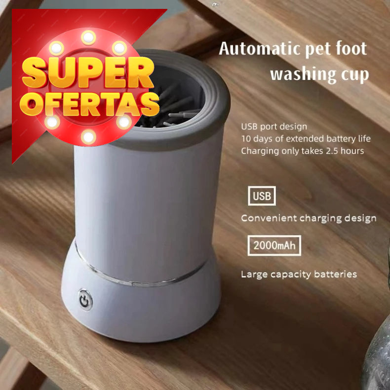 Patas Limpias Pro-limpieza rápida y segura con cerdas de silicona y batería recargable USB
