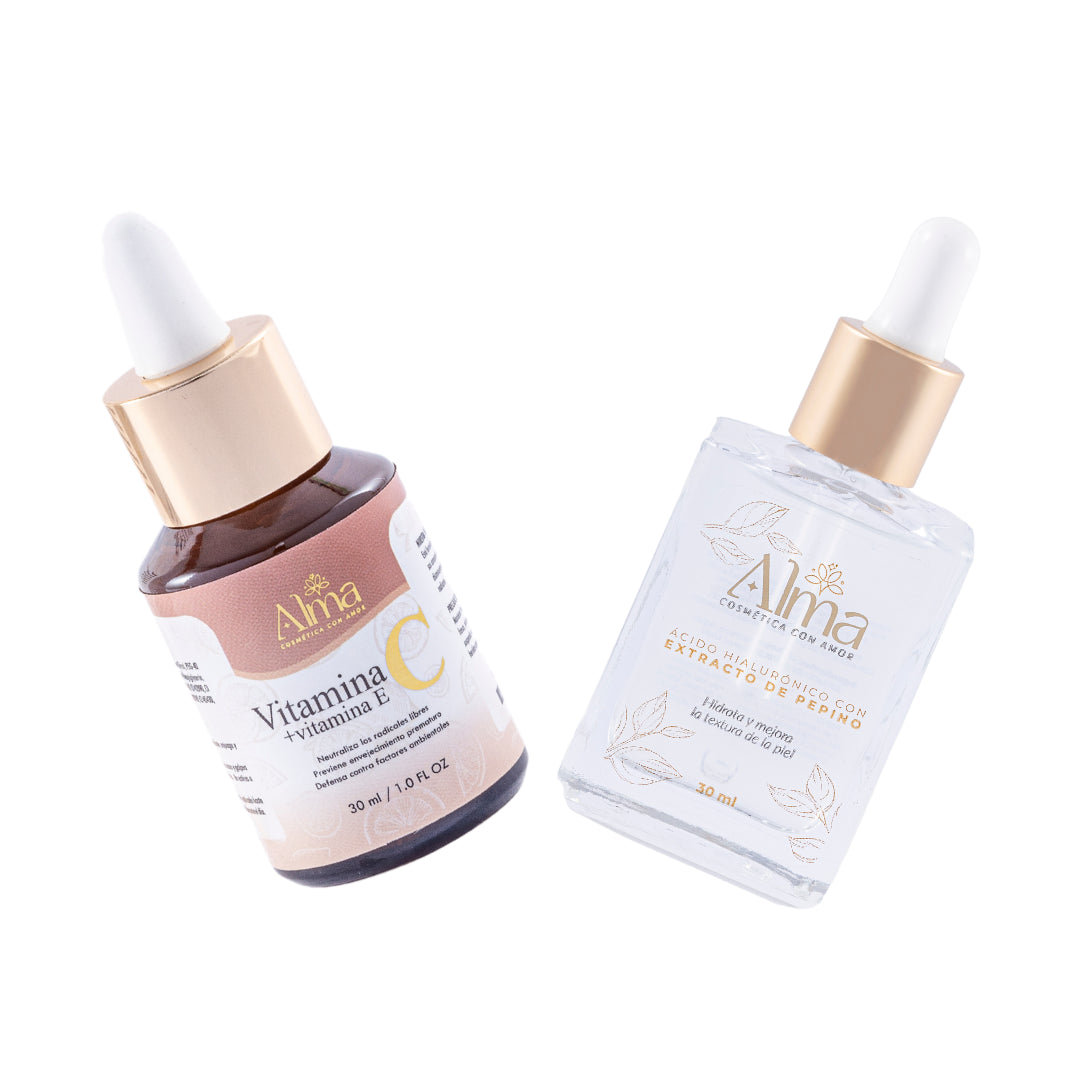 Combo Radiante,  Ácido Hialurónico y Vitamina C para una Piel Joven y Radiente