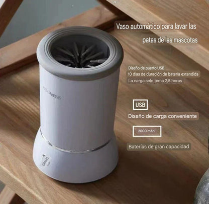 Patas Limpias Pro-limpieza rápida y segura con cerdas de silicona y batería recargable USB