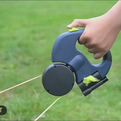 JUNGU PET — Correa Retráctil Doble 360° para 2 Perros sin Enredos